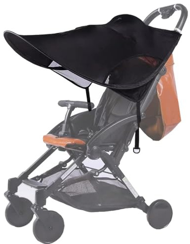 Parasol para cochecito, universal, plegable, con protección UV 50+, capota ajustable, impermeable, resistente al viento, protección solar UV para cochecito de bebé