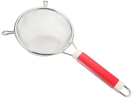 HAKIDZEL Colino in Acciaio Inossidabile Manico in Plastica e Doppie Orecchie, Passino per Cucina Design a Gancio, Salvaspazio per Hotel e Ristoranti