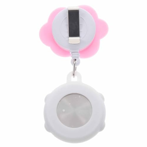EXAOMBLE Reloj Digital para enfermería con Clip retráctil, Carcasa de Silicona Rosa, cronómetro Incorporado, pensado para Uso en hospitales y clínicas