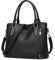 BUKESIYI Femme Sac a Main Petit Sacs épaule Sacs bandoulière Faux Cuir Marque FR77212 Noir