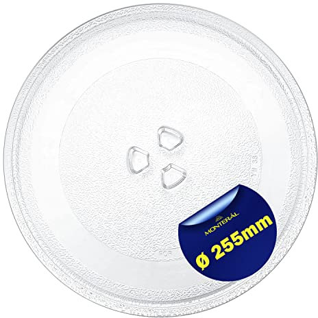 Plateau Micro Onde Universel Ø 25,5 mm Possède 3 Fixations avec le Code Original 3517203600 3517203610 pour Daewoo DE74-00027A DE7400027A pour Samsung 00089530 00260948 pour Bosch - MONTERAL