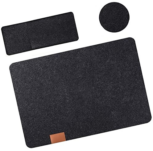 Platzset 6er Set rutschfest Filz-Tischset mit Glasuntersetzern Bestecktaschen und dekorativer tischsets Tischdecke abwaschbarhitzebeständig für Küche und Esszimmer