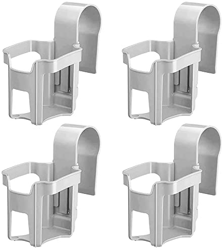 4 Stücke Getränkehalter Poolrand, Pool Becherhalter, Poolside, Getränkehalter Pool, zum Abstellen von Getränken und Kleinen Gegenständen am Beckenrand (Khaki)
