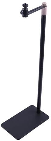 Supporto per Proiettore Treppiede da Pavimento, Altezza Regolabile 70-120 cm, Base in Acciaio al Carbonio, Rimovibile, con Supporto per Smartphone