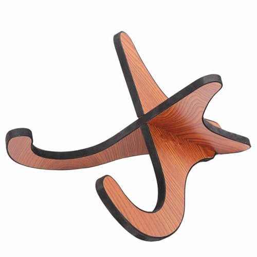 CAIHONG Ukulelenständer aus Holz, universeller X-Rahmen, tragbar, stabiler Ständer, abnehmbar für Ukulele, Mandoline, Violine und Banjo, Braun
