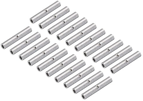 sourcing map 200Stk Unisolierte Stoßverbinder 26-22AWG Draht Verbinder BN0.5 für Elektrische Drähte Crimpen Hülsen Klemmen
