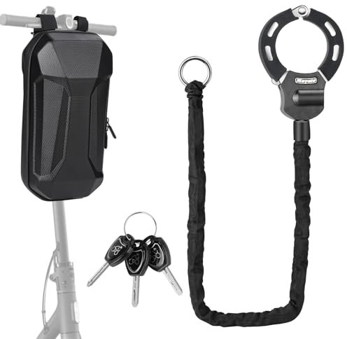 drado E-Scooter Schloss, Handschellenschloss mit wasserdichte Tasche und Schlüssel, Anti-Diebstahl Schloss für Scooter Roller, Fahrrad, Kinderwagen, Sportausrüstung（116cm）
