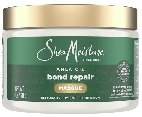 Shea Moisture Bond Repair Masque à l'huile d'amla 236,8 g | Renforce et hydrate les cheveux, infusion réparatrice HydroPlex