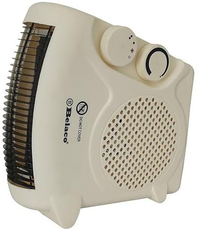Belaco Fan Heater 2 Heat Settings 1000/2000W Electric Heaters Overheat Protection BFH22C
