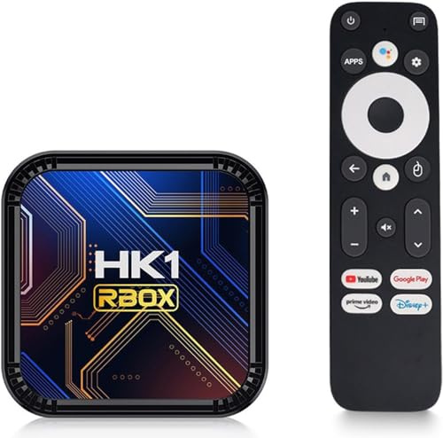 CHROX Android 13.0 TV Box,HK1 RBOX K8S Tv Box 4GB+64GB RK3528 Quad Core CPU Smart TV Box Media Player Support USB 3.0/ 3D/ 4K H.265/2.4G Wifi Set Top TV Box,2GB+16GB