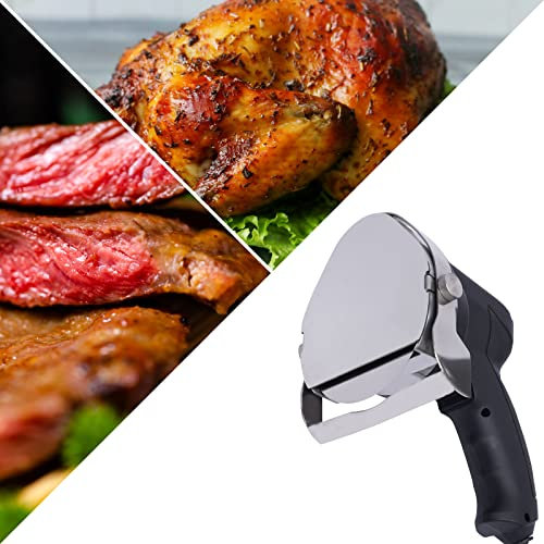 DSYOGX Coltello elettrico da barbecue 80 W, in acciaio inox, curato a mano, per tagliare agnello, manzo, pollo, manico ergonomico