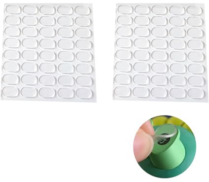 Biglumin Puntos adhesivo doble cara - Almohadillas adhesivas transparentes removibles de doble cara, Pegamento reposicionable Fuerte adherencia, para colgar cuadros, globos, manicuras, etc. (560 PCS)