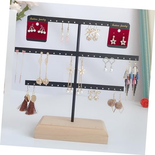Hohopeti Ohrringständer aus Schmuck Organizer mit 52 Löchern Ohrhänger Display für Schmuckpräsentation Stabiler Ohrringhalter für Verschiedene Ohrstecker