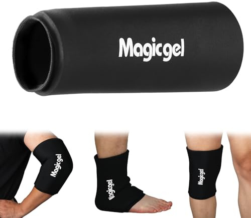 Magic Gel Genou & Coude – Taille Moyenne, 1 Pièce, Chaud & Froid, Réutilisable, Soulage Douleurs et Inflammations, Idéal Récupération Active, Ajustement Sécurisé pour Adultes