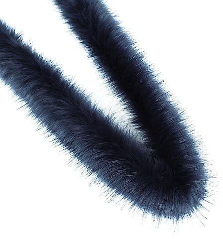 Anevous 2m Boa zum Basteln, Einfarbig Federboa, Flauschige Federschal, Federstreifen Hochzeit Dekorationen für Nähen Kunsthandwerk Dekoration, Kostüm-Accessoire, Party, Karneval,Marineblau