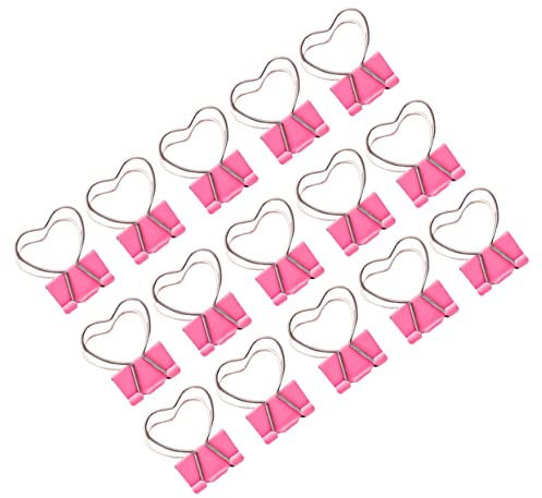 Lurrose 30stücke Mini Herz Büroklammern Pinke Love Long Tail Clips Für Notizen Briefe Und Tickets Für Schule Büro Und Kreative Dekoration