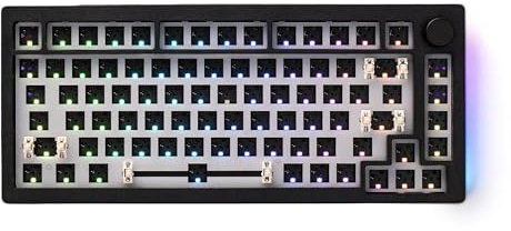 Akko 5075B mekaniskt tangentbord sats, barebone-kit för spel, Bluetooth 5,0/2,4 GHz/RGB-tangentbord trådbundet, programmerbart VIA, 4 500 mAh batteri, RGB söderläge för Win/Mac (design av
