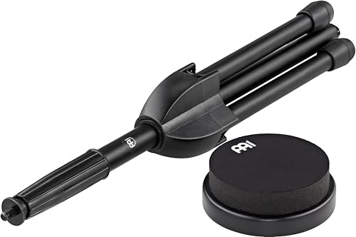 Meinl Cymbals Marshmallow Pad Set – 4 Zoll Schlagzeug Trommel Übungspad – mit Ständer – Drum Zubehör, Schwarz (MMP4BK-MPPS)