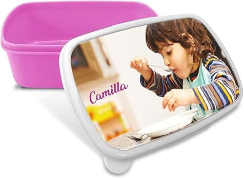 Portapranzo per Bambina Idea Regalo Personalizzato con foto e nome tema Bambola Bionda contenitore per pranzo bambina ragazza Scuola Asilo Elementari Medie Compleanno Natale LunchBox porta merenda