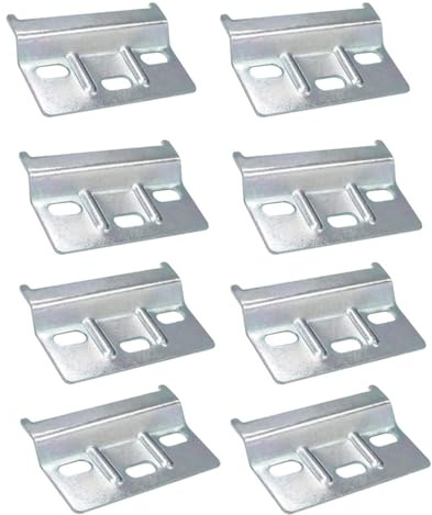8 Stück Metall Trägerplatte, Schrankaufhängeschiene, Aufhängeschiene, Schrankaufhänger, Hängeschrank Halterung, Verzinkter Stahl, Robuste Wandbefestigung, für Küchen- und Wohnraumschränke