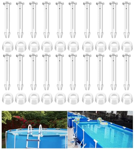 IHLOOTD Pasador Piscina 20 Piezas Pasadores para Intex Piscinas 5.5cm Juntas Conexión para Piscinas de Estructura Accesorios Pasador Reemplazo Piscina