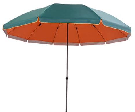 KXWOQ3ED Sombrilla de Jardín Exterior, Parasol de Mesa de Mercado con Mástil de Acero, Protección UV, Altura Ajustable, Sombrilla Portátil para Patio Terraza Balcón(260cm)
