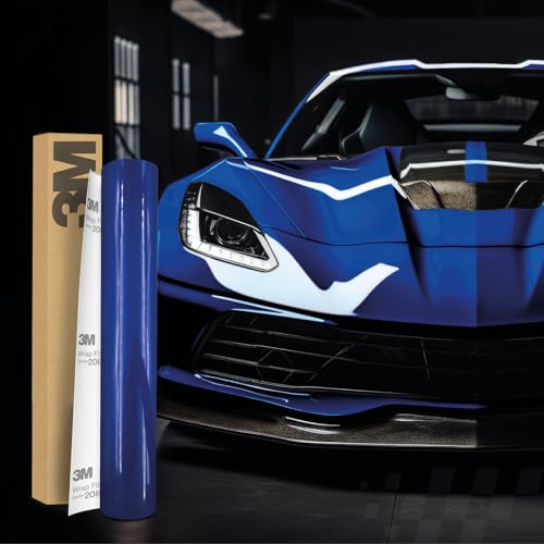3M 2080 Pellicola per car wrapping 30x152cm Pellicola autoadesiva per auto moto barca Pellicola protettiva 3D con canali d'aria per l'applicazione (G377 Gloss Cosmic Blue)