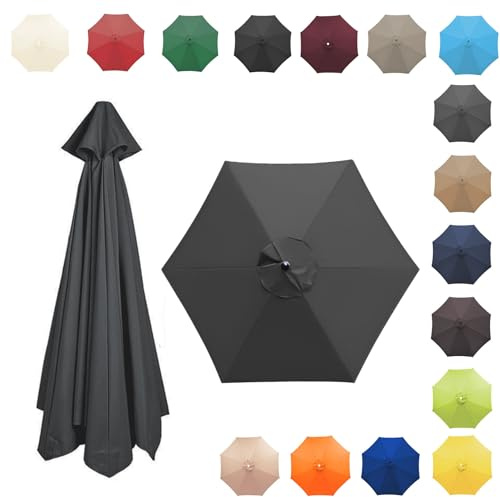 350CM/8 Baleines Auvent De Remplacement Pour parasol De Jardin, Toile Anti UV 50+, Housse De Rechange Polyester