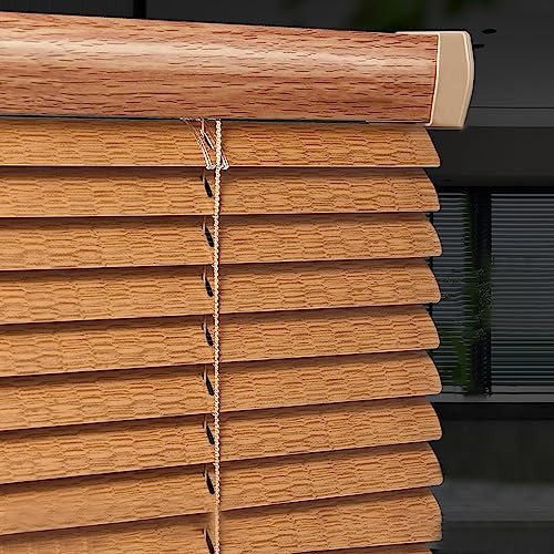 Aluminium-Jalousien in Holzoptik für Fenster, Innenbereich, Fensterläden, Metall-Fensterbehandlungen, individuelle Größe, 160 x 120 cm, verbessert Stil und Lichtkontrolle