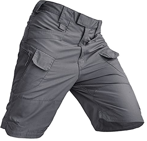 MakingDa Pantalones cortos impermeables y antiarañazos para hombre, pantalones cargo casuales transpirables con bolsillos con cremallera, pantalones tácticos militares de trabajo para caminar, pesca