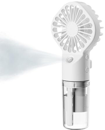 XUQEAYWD 16x7x4cm Ventilatore Nebulizzatore Portatile A Mano, Ventilatore Portatile Ricaricabile A Mano, 4 Velocità Regolabile, Per Casa, Esterno, Viaggi, Ufficio