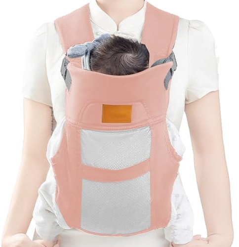 Portabebè traspirante per neonati con poggiatesta leggero | Regolazione orizzontale delle dimensioni per gite in spiaggia, allattamento, visite allo zoo, lavori domestici, passeggiate con cani