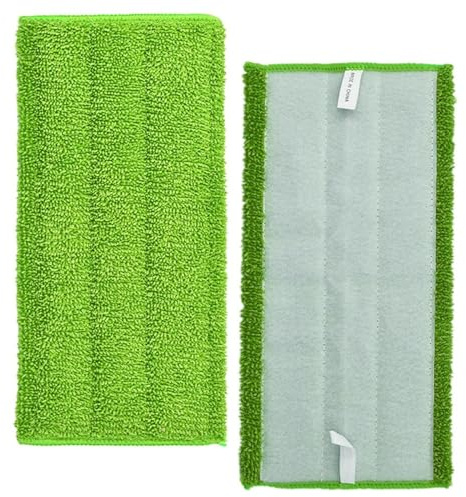 Qklyxr 2 tampons de vadrouille en microfibre réutilisables, for, for à Jet humide, tampon tissu remplacement for balayage et sec, accessoires for tête Tampon pour robot serpillière