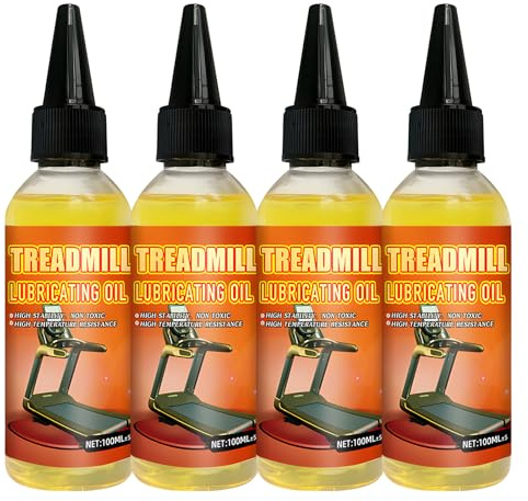 4 PCS Treadmill Lubricant Oil 100ml Silicone Oil for Treadmill Non Toxic and Odorless Easy to Apply Effectively Reduces Noise and Extends Machine Life