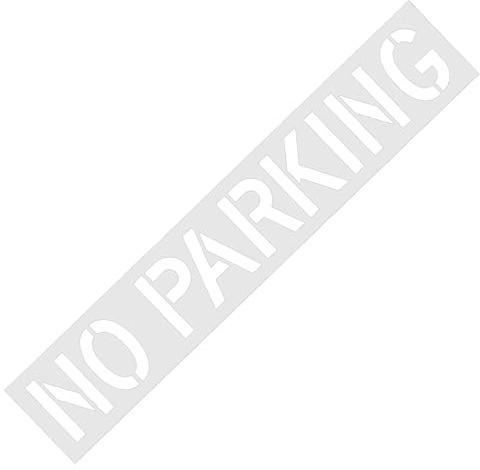 Stencil Proibito Parcheggio | Modello In Silicone Pieghevole 41x264 cm,Marcature A Per Asfalto E Calcestruzzo | Per Marciapiedi Aree Giardino Posteriore Cortile Corsi Parchi