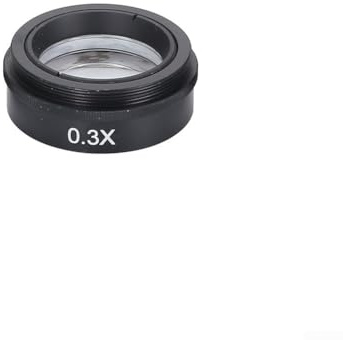 Lente de objetivo auxiliar 0 3X 2X para configuraciones de microscopio industrial de montaje C (0.3X)