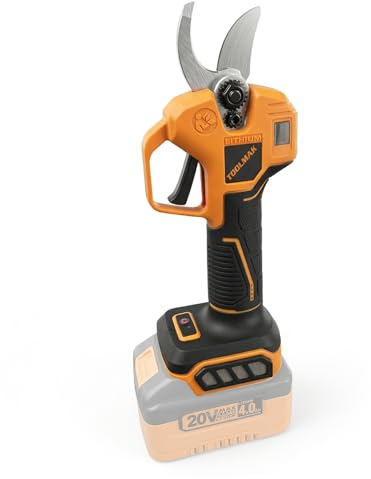 TOOLMAK Forbici a Batteria da Potatura 20V Brushless Motore, 40 mm | Cesoia Elettriche Professionale per Frutteto, Fattoria e giardinaggio, (Senza Batteria e Caricatore)