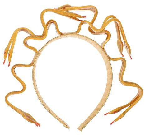 Medusa Schlangenstirnband aus Kunststoff, Goldener Kopfschmuck