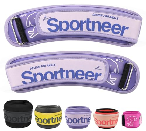 Sportneer viktmanschetter, viktmanschetter fot, 0,25 kg x 2, lila