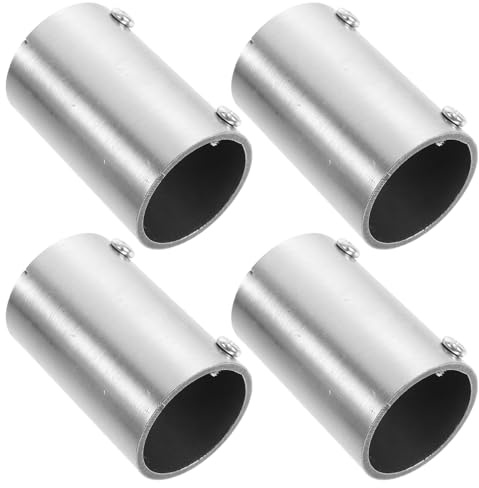 Zerodeko Raccords Droits en Acier Inoxydable Ø32, Lot de 4 Pièces, Connecteurs de Tubes pour Rampe et Garde-corps, Solution de Fixation Robuste et Polyvalente pour Projets de Construction
