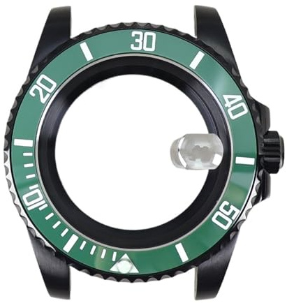 1 st 40 mm for klockfodral delar for Eta2824 PT5000 svart keramisk enkelriktad ram 20ATM(16)
