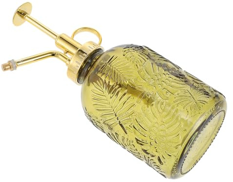 SHINEOFI Botella para Pulverizador Pequeño de Spray de 350ml de Vidrio Diseño de Hoja Monstera Adecuado para Riego de Plantas en Jardín Interior