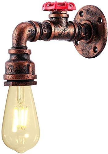 KAWELL Kreative Kerze Wandleuchte Vintage Industrielle Retro LED Wandlampe | Eisen Metall Wasserrohr, E27 60W Max, für Restaurant Café Bar Küche Schlafzimmer Wohnzimmer Korridor