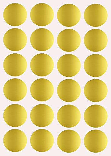 Aufkleber Metallic Gold 25 mm runde Punkt Sticker – Größe 2,5 cm Klebepunkte 360 von Royal Green