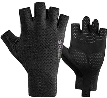 ROCKBROS Fahrradhandschuhe Fingerlose Handschuhe Atmungsaktive rutschfeste Stoßdämpfende Radsporthandschuhe für Outdoor-Aktivitäten Herren Damen S-XXL