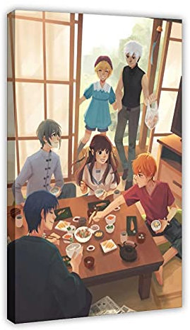 Anime Poster Fruits Basket 4 Canvas Poster Wall Art Decor Print Picture Paintings for Living Room Bedroom Decoration 20×30inch(50×75cm) Frame: