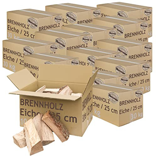 Legna da Ardere 5-500 kg Per Stufa e Camino Braciere Griglia Cestello per il Fuoco Ceppi 25 cm quercia flameup, Numero:400 kg