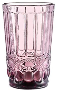 TOMYEUS Wassergläser Bunte Trinkgläser Glasgeprägte Weinbecher Hitzebeständige Wassertasse Kreative Weingläser Gerade Trinken Becher for Party Trinkgläser (Color : J)