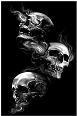 Mani Textile - Tapis Skull Noir Dimensions - 80x150