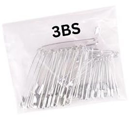 Safety Pins Large for Clothe & Blanket, 4-Size Pack-Strong Nappy Pins - Rust-Resistant,Nickel Plated Steel Set - Best Sewing pins for Baby Art Craft Clothing Skirts Kilts Brooch Making(48pcs)